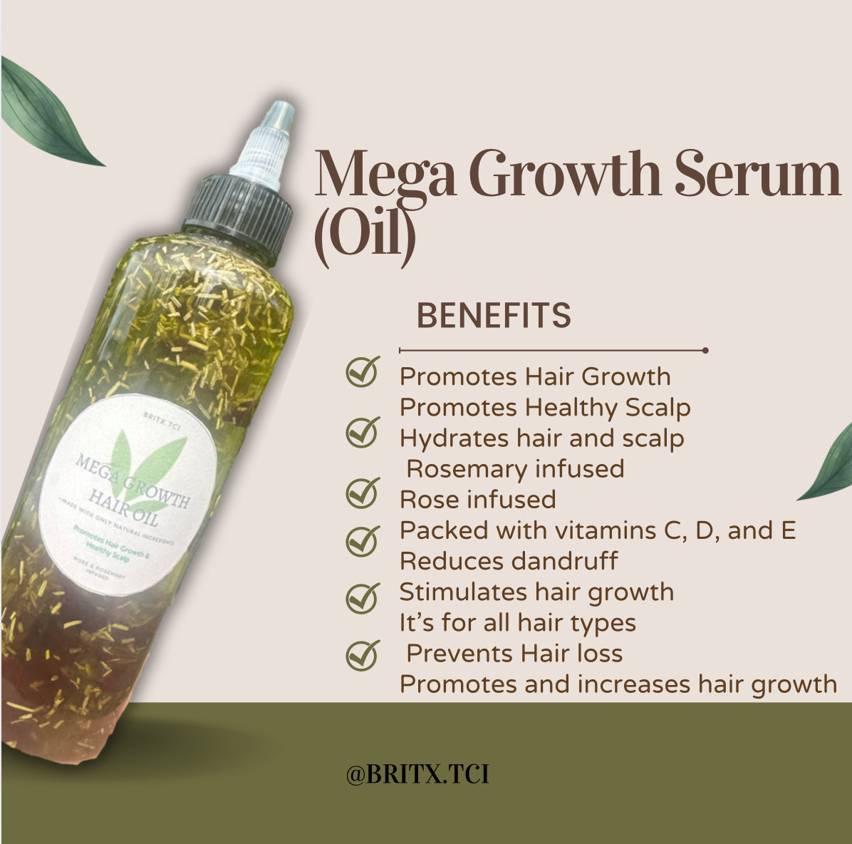 Mega Growth Hair Oil (8oz)
