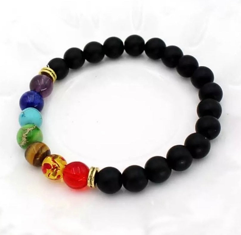 Black Agate Chakra Bracelet 🖤