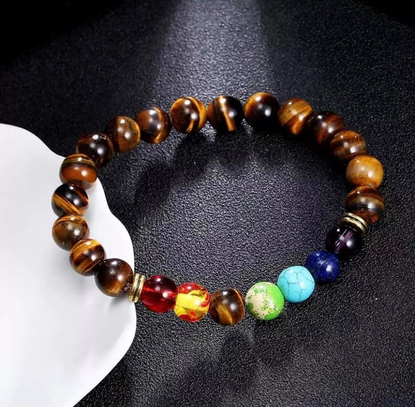 Tiger Eye Chakra Bracelet 🤎🖤