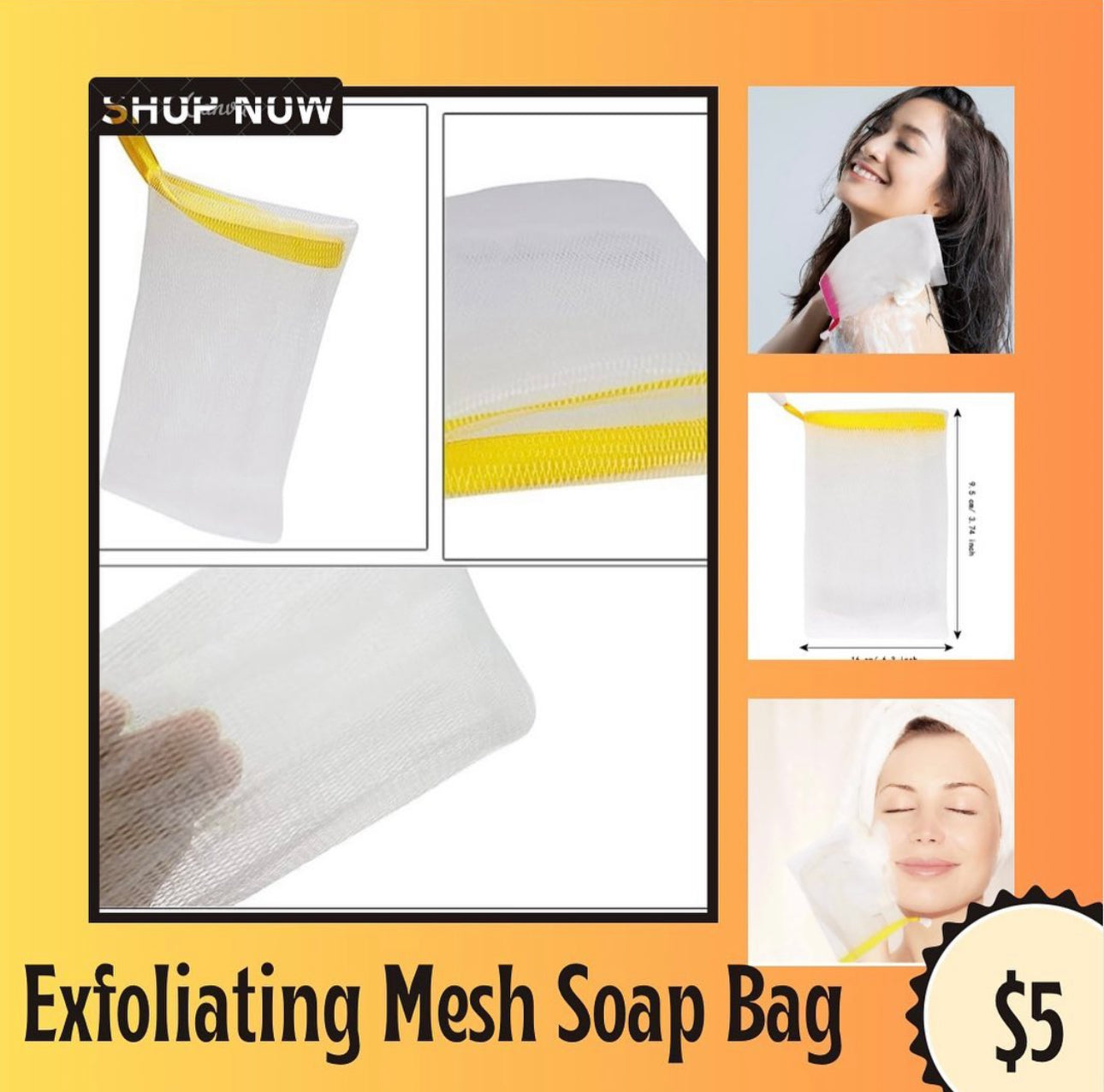 Exfoliating Mesh Soap Bag